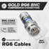 THE CIMPLE CO BNC Compression Connector for RG6 Coaxial Cable - Pack of 4 - Solid Construction with High Grade Metals - Male BNC Connectors for CC...