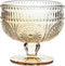 Vintage Sunflower Embossed Glass Footed Dessert Bowl Ice Cream Bowl Trifle Bowl Salad Bowl Candy Cake Bowl for Home Party Wedding 9 oz, Amber...