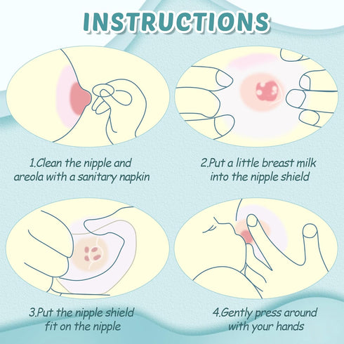 12 Pieces Nipple Shields 20 mm Contact Nipple Protector Breastfeeding Everters with Clear Carrying Case Silicone Nipple Extender Made Without BPA ...