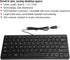 eboxer-1 USB Wired Mini Slim Keyboard Keyboard, Small Compact Simple Waterproof Business Keyboard for Laptop and Desktop Computer, Plug and Play (...