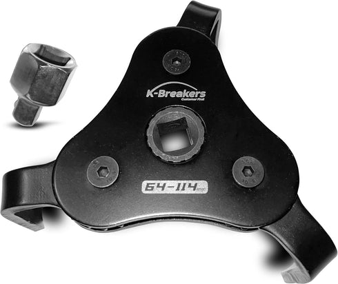 Universal Adjustable Oil Filter Wrench, Heavy Duty Oil Filter Removal Tool with 3 Jaws for Cars, Trucks, Tractor - 3 Jaws...
