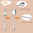 LIANYU 16-Piece Kids Childrens Silverware Set, Include 8 Kids Spoons and 8 Kids Forks, Stainless Steel Toddler Utensils Flatware Set, Child Cutler...