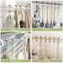 Amazer Shower Curtain Rings, Stainless Steel Shower Curtain Hooks Rings, 12 Pcs Double Glide Shower Rings for Bathroom Shower Curtain Rods Dual Ru...