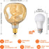 S125 Oversized LED Edison Bulb Large, 5 Watt 400 Lumens 2200k Warm Yellow Large Edison Light Bulb, Amber Glass Decorative Large Globe Dimmable E26...