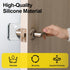 Door Stoppers Wall Protector, 8 PCS Silicone Door Knob Wall Protector with Strong Self-Adhesive Backing, Upgraded Thickened Reusable Door Bumper -...