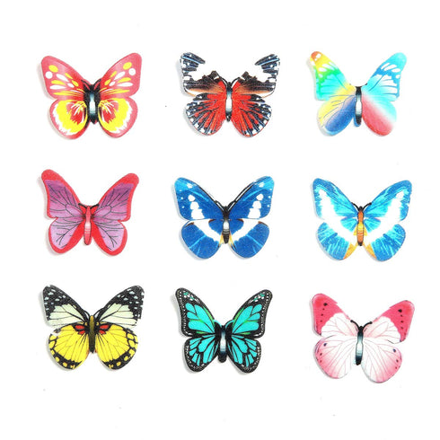 GEORLD 48Pcs Edible Cupcake Toppers Cake Butterfly Decoration Birthday Party Mixed Size & Colour...