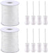 2 Roll Braided Nylon Lift Shade Cord with Wood Pendants, 55 Yards 1.8 mm Replacement Blind Cord String for Window Blinds, Roman Shades, Gardening,...