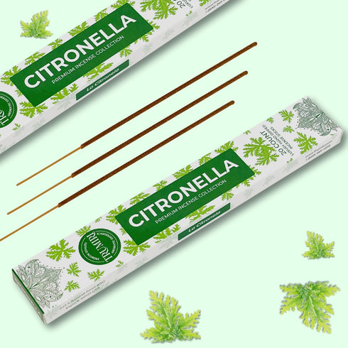 Citronella Incense Sticks for Outdoor Camping - Total 40 Insence-Sticks - Dual Pack of 20 Insense - Inciensos - Inscents - Natural Non Toxic Ingre...