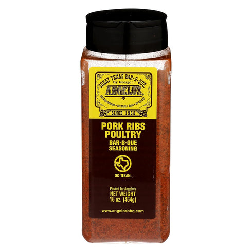 Angelos By George Pork Ribs & Poultry Barbecue Seasoning, 16 OZ...