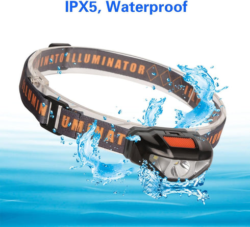 COSOOS Mini LED Headlamp Flashlight with Carrying Case, 1.6oz Lightweight Small Head Lamp Waterproof Running Headlamp, Bright Headlight for Adults...