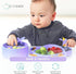 grabease Silicone Suction Plate for Baby & Toddler Self-Feeding, 6-Section Dish With Stay-Put Grip, BPA and Phthalates-Free, Dishwasher and Microw...