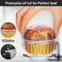 EUSOAR Disposable Ramekins Aluminum Foil, Gold 25Packs 5oz Baking Cups with Lids Mini Muffin Liners, Dessert Cheesecake Pan Creme Brulee Cupcake C...
