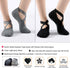2 Pairs Yoga Socks Pilates Socks Non Slip Grip Socks for Women Pilates Ballet Barefoot Workout Non Slip Socks with Straps...