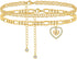 TOBENY Initial Ankle Bracelets for Women 14K Gold Plated Layered Initial Anklets A-Z Letter Anklet CZ Pendant Figaro Chain Summer Foot Jewelry Gif...