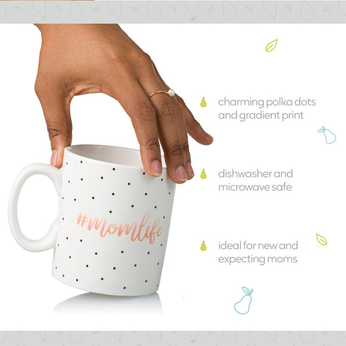 Mom Life Mug, Ceramic Coffee Cup, Ideal Gift for New and Expecting Moms, Dishwasher Safe and Microwave Safe, 13oz...