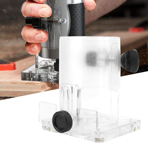 Woodworking Trimmer Router Transparent Plastic Base Power Tool Protective Accessory Base with Adjustment Knob(Thicker)...
