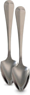 HIC Kitchen Grapefruit Dessert Spoons with Pointed Tip and Serrated Edge, Stainless Steel, Set of 2...