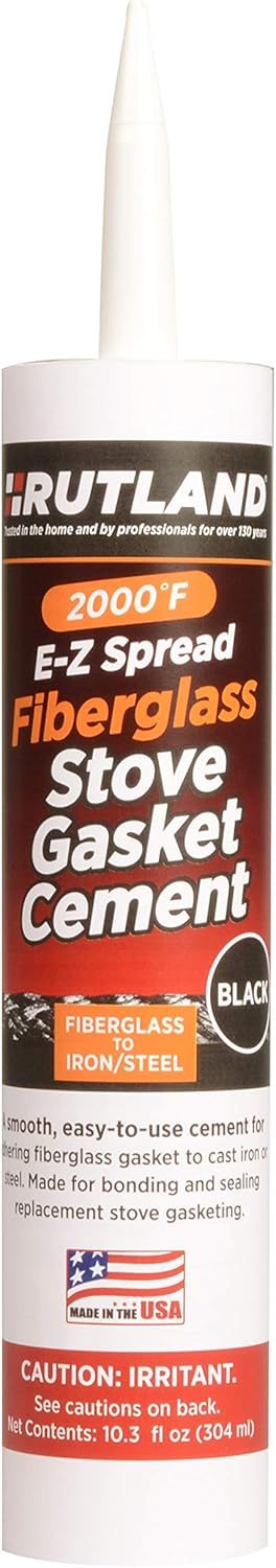 Rutland E-Z Spread Fiberglass Stove Gasket Cement, 10.3 oz. Cartridge...