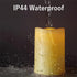 Solar Candles Outdoor Waterproof, 3" x 4.5" Ivory White Flameless Candles, Dusk to Dawn Light Sensor, LED Rechargeable Pillar Solar Candles for Ou...