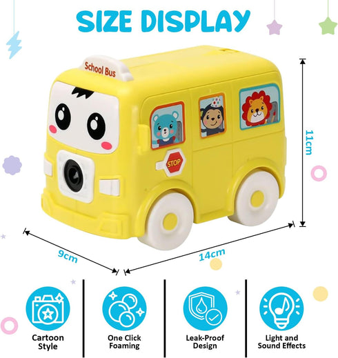 Kids School Bus Bubble Maker Machine with Musical Sliding Action - Outdoor Summer Toys for Toddlers Bubble Machine for Kids Toddler Toys Baby & To...