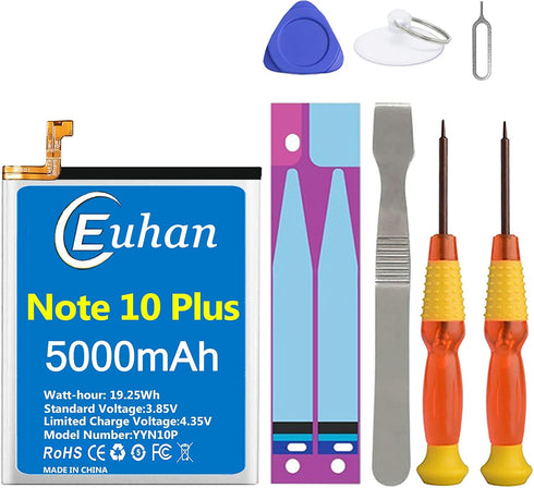 Galaxy Note 10 Plus Battery, Upgraded 5000mAh Li-Polymer EB-BN972ABU Internal Replacement Battery for Samsung Galaxy Note 10+ Note 10 Plus SM-N975...