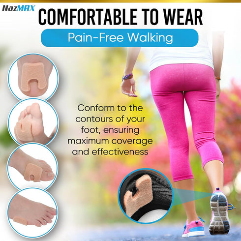 48-Pack U Shaped Felt Callus Pads Metatarsal Pads Forefoot Foot Pads Pain Relief Foot Cushion Keep Calluses from Rubbing on Shoes Adhesive Pads fo...