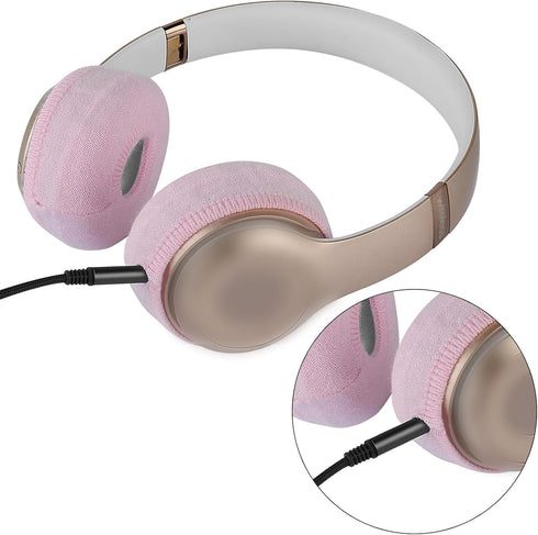 Geekria 2 Pairs Flex Fabric Headphones Ear Covers - Product Safety Certified - Washable & Stretchable Protectors for Over-Ear Headsets, Sweat Pads...