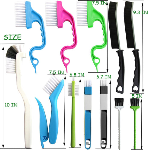 12Pcs Small Cleaning Brush, Crevice Gap Cleaning Brush,Door Window Track Groove Corner Crevice Cleaning Brushes for cleaning window grooves/Bathro...