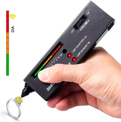 Diamond Tester Pen,High Accuracy Diamond Tester?60X Mini LED Magnifying Jeweler Tool Kit,Professional Jewelry Diamond Selector for Novice and Expe...