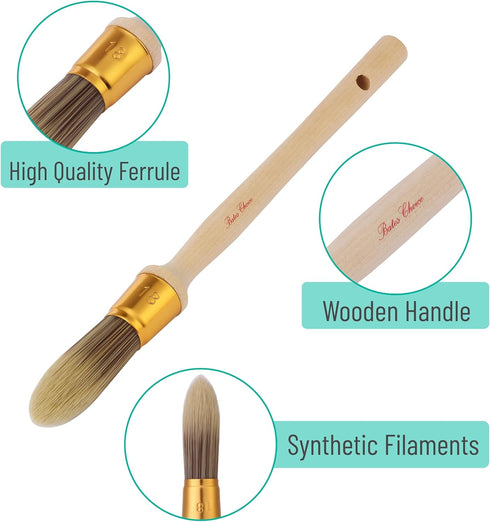 Bates- Trim Brush, 0.75-Inch, Wood Handle Trim Paint Brush, Small Paint Brush, Trim Brushes for Painting, Small Brushes for Painting, Paint Brush ...
