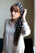 Women's Cute Meow Cat Print Scarf, Black, Silky Soft, Sheer, Pretty, Cat Gift...