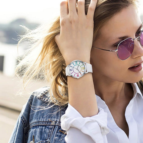 Women's Watch Silicone Strap Casual Waterproof Quartz Watches Three Hands Watch Best Gift for Women Men...