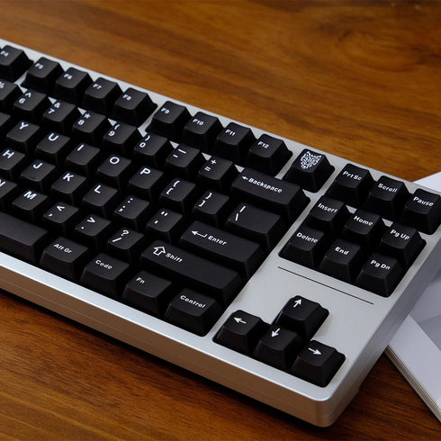 114 Keys PBT Doubleshot WOB Keycaps Cherry Profile Black Keycap Set Fit for 61/64/87 Cherry Mx Switches Mechanical Keyboard...