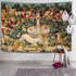 Semtomn Tapestry Artwork Wall Hanging Unicorn Tapestries Medieval Hunt Found Mythical Creatures 60x80 Inches Home Decor Tapestries Mattress Tablec...