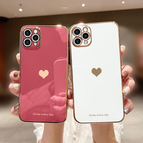 Teageo for iPhone 11 Pro Max Case for Girl Women Cute Love-Heart Luxury Bling Soft Back Cover Raised Full Camera Protection Bumper Silicone Shockp...