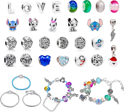 Manaror Charm Bracelet Making Kit,Jewelry Making Supplies Beads,Valentines Easter Crafts Gifts Set for Girls Kids Teens...