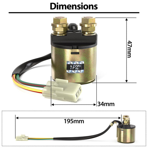 1PZ SNX-001 Starter Solenoid Relay for Honda TRX350 TRX400 TRX450 TRX500 TRX90 TRX200 TRX450ES TRX650 TRX680 Fourtrax Foreman Rancher Rubicon Pion...