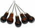 Pack of 5 Gourd Shape Leather Craft Cloth Wood Handle Scratch Awl Tool Pin Punching...