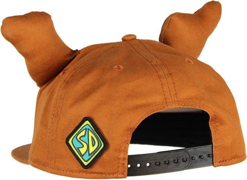 Scooby Doo Embroidered Character Face Adult Adjustable Snapback Hat Cap with 3D Ears Brown...