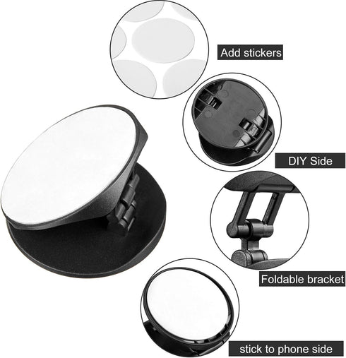 Weewooday 30 Phone Grip Holder with Double-Sided Sticker Phone Finger Expanding Stand Holder for Almost Phones Cases (Black, White)......