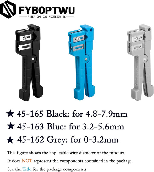 Coaxial Cable Stripping Cutter Tool Coaxial Cable Stripper Fiber Optic Jacket Stripper Cable Cutter Crimper, 3pcs...