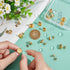 UNICRAFTALE 18 Sets 3 Sizes Stainless Steel Stud Earring Findings Stud Earring Cabochons Tray 6/8/10mm Golden DIY Blank Dome Earring Making Kits w...