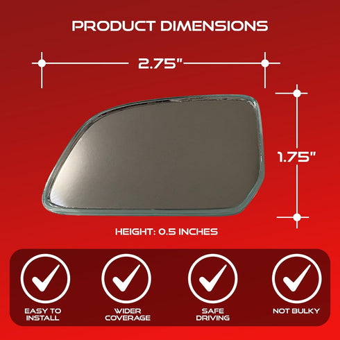 Utopicar Convex Blind Spot Mirrors 2 Pack - OEM Car Side Mirror Blindspot Eliminator Automotive Exterior Accessories - Adjustable Blind Spot Mirro...