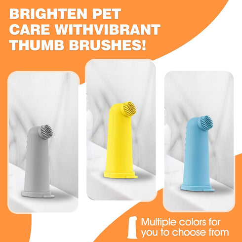Pet Dental Care Kit: Complete Oral Hygiene with Specialized Brushes, Latest Thumb Brush Design, and Vibrant Colors!...