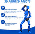 Titan 13 Action Figure, Action Figures, T13 Action Figure 3D Printed Robot Multi-Jointed Movable, Desktop Decorations for Game Lovers (Blue)...
