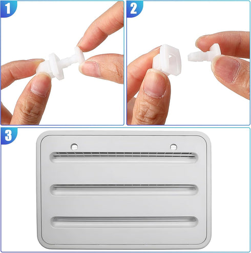 10 Pack RV Refrigerator Clips Compatible with Norcold 617772 Replacement Vent Door Latch, 1/2 Inch Thin Wall Plastic RV Camper Refrigerator Vent C...