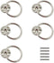 Kitchen Cabinet Handles, Metal Drawer Rings Pulls,Single Hole Cabinet Handles and Knobs,Bathroom Cabinet Hardware with Installation Screws (Silver...