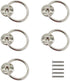 Kitchen Cabinet Handles, Metal Drawer Rings Pulls,Single Hole Cabinet Handles and Knobs,Bathroom Cabinet Hardware with Installation Screws (Silver...