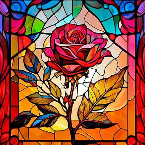 AIBOERL Diamond Painting Kits, rose 5D DIY Full Drill Diamond Art Painting Kits for Adults, Seaside Diamond Painting Gem Art Craft for Home Wall D...