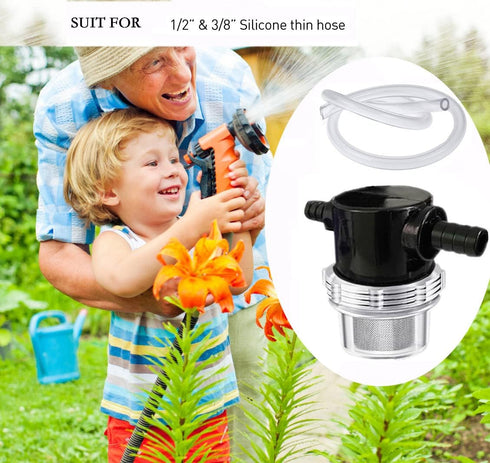 3/8 Inch Water Pump Strainer Hose Barb In-Line Strainer Twist-On Sprayer Filter 50 Mesh Stainless Steel Filter Screen for Water Pump 12V DC 80 PSI...